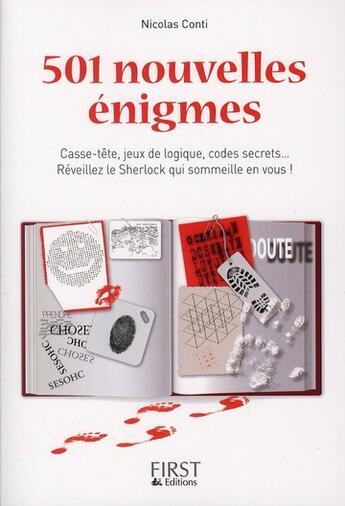 Couverture du livre « 501 nouvelles énigmes » de Conti Nicolas aux éditions First