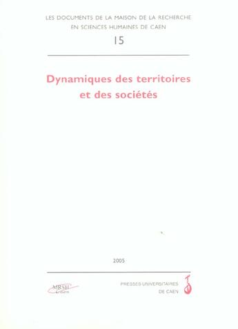 Couverture du livre « Dynamiques des territoires et des sociétés » de Zeghiche Anissa aux éditions Pu De Caen