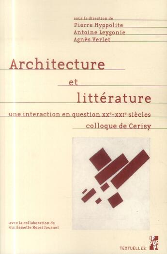 Couverture du livre « Architecture et litterature » de Pierre Hyppolit aux éditions Pu De Provence
