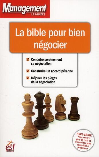 Couverture du livre « La bible pour bien négocier » de  aux éditions Esf Prisma