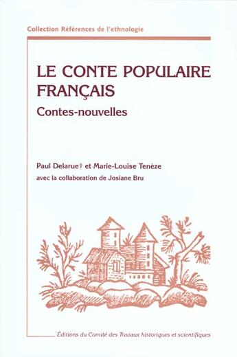 Couverture du livre « Catalogue des contes populaires français » de Teneze Marie Loui aux éditions Cths Edition