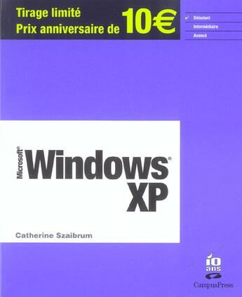 Couverture du livre « Windows Xp » de Catherine Szaibrum aux éditions Campuspress