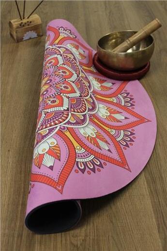 Couverture du livre « Tapis de meditation rond mandala rose » de  aux éditions Dg-exodif