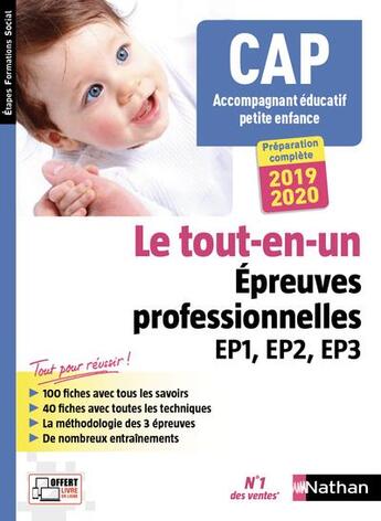 Couverture du livre « CAP accompagnant éducatif petite enfance ; épreuves professionnelles EP1, EP2, EP3 (édition 2019/2020) » de  aux éditions Nathan