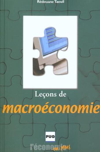 Couverture du livre « Lecons De Macroeconomie » de Taouil aux éditions Pu De Grenoble