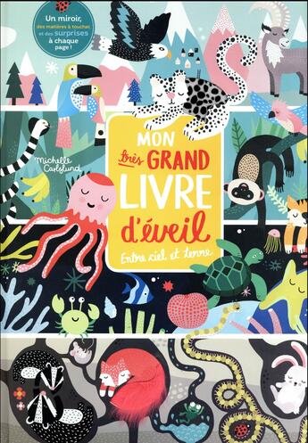 Couverture du livre « Mon tres grand livre d'eveil entre ciel et terre » de Michelle Carlslund aux éditions Philippe Auzou