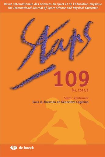 Couverture du livre « Staps 2015/3 - 109 - savoir s entrainer » de  aux éditions De Boeck Superieur