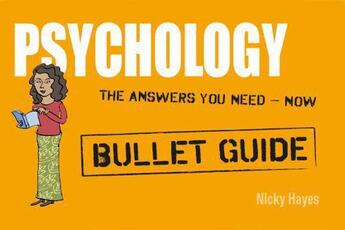 Couverture du livre « Psychology: Bullet Guides » de Hayes Dr Nicky aux éditions Hodder Education Digital