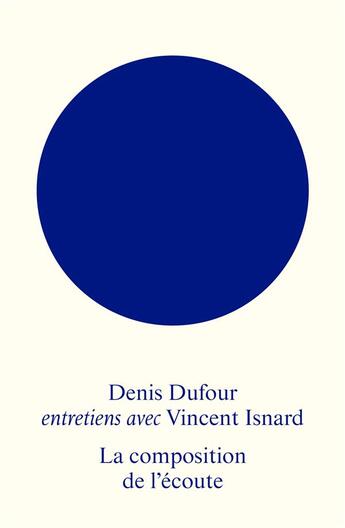 Couverture du livre « La composition de l'écoute : entretiens avec Denis Dufour » de Denis Dufour et Vincent Isnard aux éditions Editions Mf