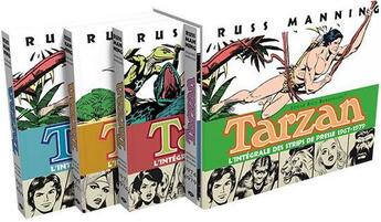 Couverture du livre « Tarzan - newspaper strips : coffret Intégrale Tomes 1 à 4 : 1967-1979 » de Edgar Rice Burroughs et Russ Manning aux éditions Graph Zeppelin