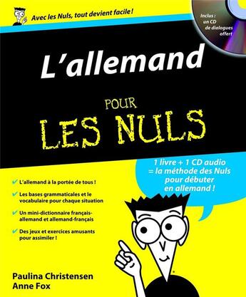 Couverture du livre « L'allemand pour les nuls » de Christensen/Fox aux éditions First