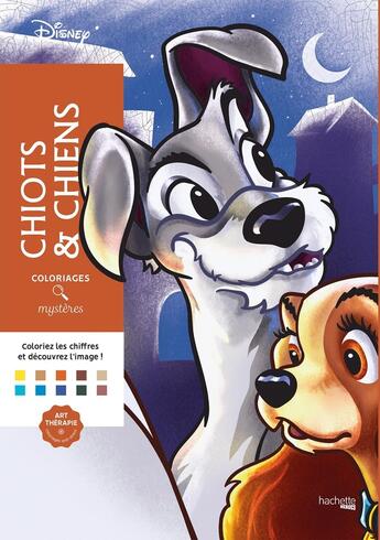 Couverture du livre « Art-thérapie ; Coloriages mystères : chiots & chiens » de Disney et Christophe Alexis Perez aux éditions Hachette Heroes