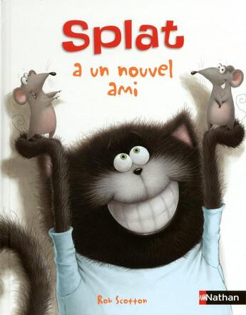 Couverture du livre « Splat a un nouvel ami » de Rob Scotton aux éditions Nathan