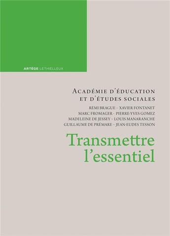 Couverture du livre « Transmettre l'essentiel » de  aux éditions Lethielleux