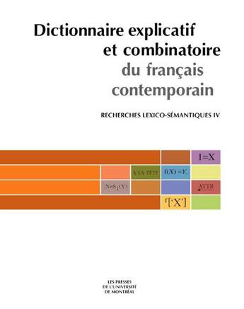 Couverture du livre « Dictionnaire explicatif et combinatoire du français contemporain » de  aux éditions Pu De Montreal