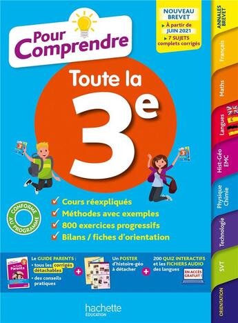 Couverture du livre « Pour comprendre toute la 3e » de Lisle/Jacqueroud aux éditions Hachette Education