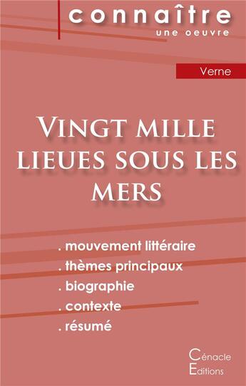 Couverture du livre « Vingt mille lieues sous les mers, de Jules Verne » de  aux éditions Editions Du Cenacle