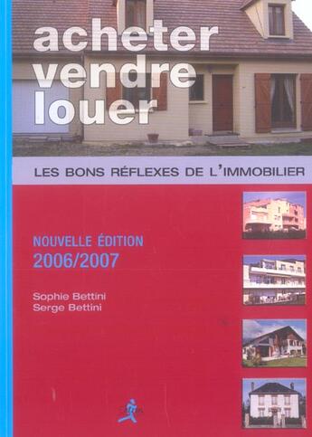 Couverture du livre « Acheter. vendre. louer bon reflexes i » de Bettini aux éditions Chiron