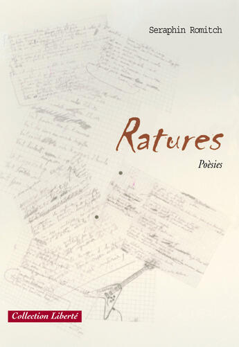 Couverture du livre « Ratures » de Seraphin Romitch aux éditions Societe Des Ecrivains