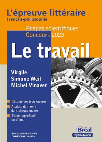 Couverture du livre « Épreuve littéraire thème de l'année 2023-2024 : prépa scientifique » de  aux éditions Breal