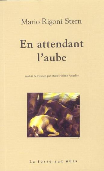 Couverture du livre « En attendant l'aube » de Rigoni Stern Mario aux éditions La Fosse Aux Ours