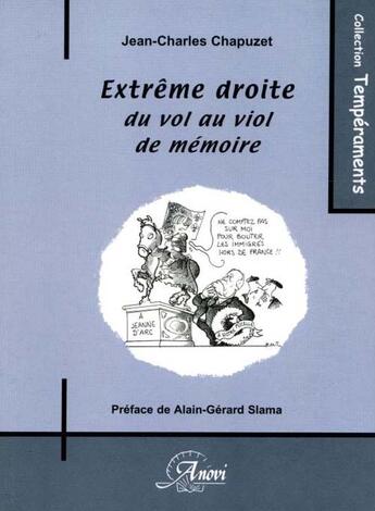 Couverture du livre « Extrême droite ; du vol au viol de mémoire » de Jean-Charles Chapuzet aux éditions Anovi