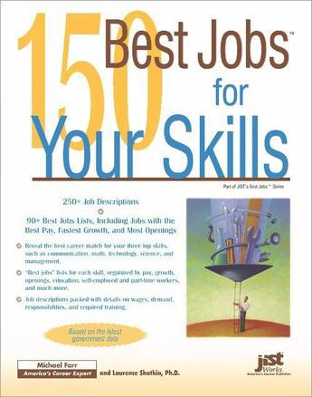 Couverture du livre « 150 Best Jobs for Your Skills » de Michael Farr aux éditions Jist Publishing