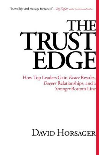 Couverture du livre « The Trust Edge » de Horsager David aux éditions Free Press