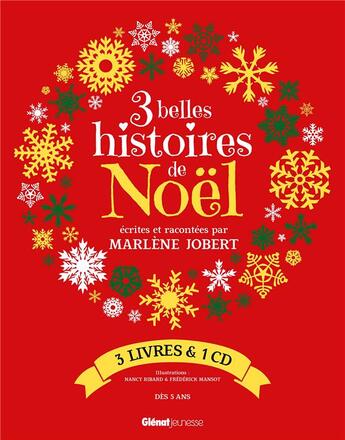 Couverture du livre « Marlène Jobert raconte ; 3 belles histoires de Noël ; coffret » de Marlène Jobert aux éditions Glenat Jeunesse