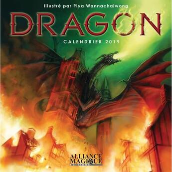 Couverture du livre « Calendrier dragon (édition 2019) » de  aux éditions Alliance Magique