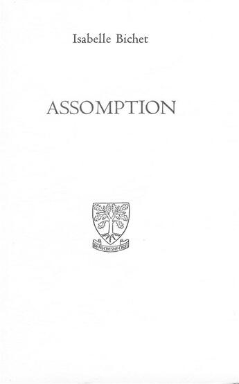 Couverture du livre « Assomption » de Isabelle Bichet aux éditions Beauchesne