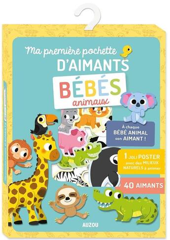 Couverture du livre « Ma pochette d'aimants - bebes animaux » de Marta Sorte aux éditions Philippe Auzou