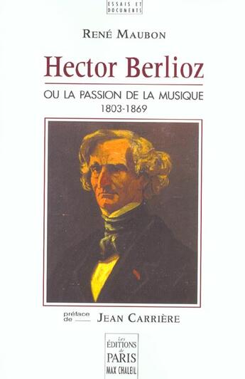 Couverture du livre « Hector Berlioz ; 1803-1869 » de Rene Maubon aux éditions Paris