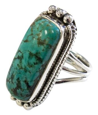 Couverture du livre « Bague turquoise argent 925 rectangulaire t52 » de  aux éditions Dg-exodif