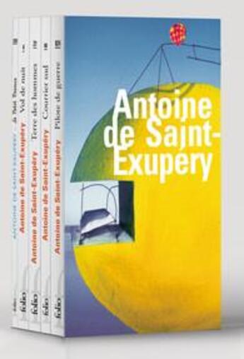 Couverture du livre « Oeuvres : coffret 5 volumes » de Antoine De Saint-Exupery aux éditions Folio