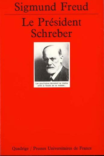 Couverture du livre « President schreber n.194 » de Sigmund Freud aux éditions Puf