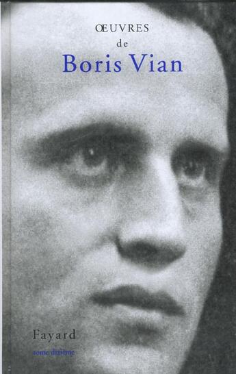 Couverture du livre « Oeuvres t.10 » de Boris Vian aux éditions Fayard