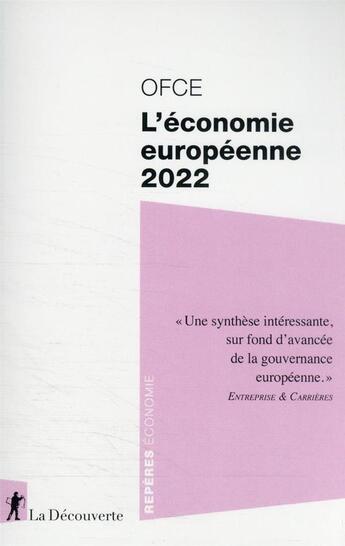 Couverture du livre « L'économie européenne 2022 » de Ofce aux éditions La Decouverte