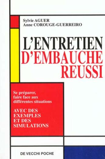 Couverture du livre « L'entretien d'embauche reussi » de Aguer et Corrouge aux éditions De Vecchi