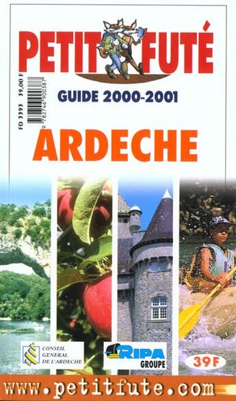 Couverture du livre « Ardeche 2000-2001, le petit fute » de Collectif Petit Fute aux éditions Le Petit Fute