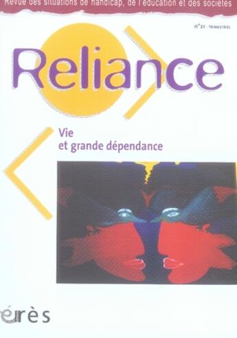 Couverture du livre « Vie et grande dépendance » de  aux éditions Eres