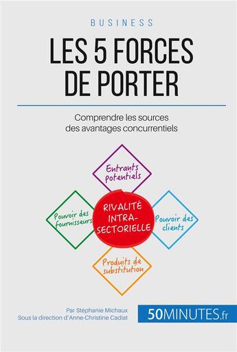 Couverture du livre « Les 5 forces de Porter et l'avantage concurrentiel ; comment se positionner face à la concurrence dans une industrie ? » de Stephanie Michaux aux éditions 50minutes.fr