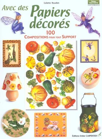 Couverture du livre « Avec des papiers décorés » de Colette Rouden aux éditions Editions Carpentier