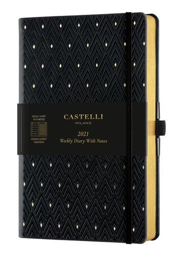 Couverture du livre « Agenda semainier grand format c&g diamant dore » de Castelli aux éditions Castelli Milano