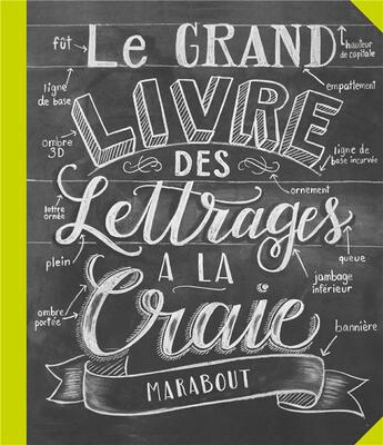 Couverture du livre « Le grand livre du lettrage à la craie » de Valerie Mckeehan aux éditions Marabout