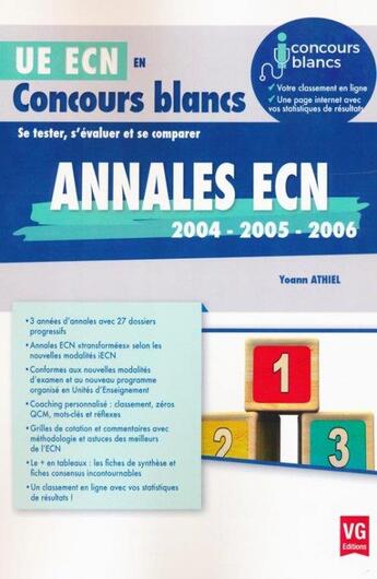 Couverture du livre « Annales 2004-2006 » de Yoann Athiel aux éditions Vernazobres Grego