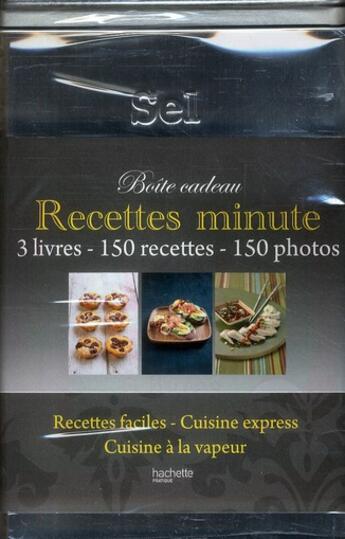 Couverture du livre « Boîte recettes minutes » de  aux éditions Hachette Pratique