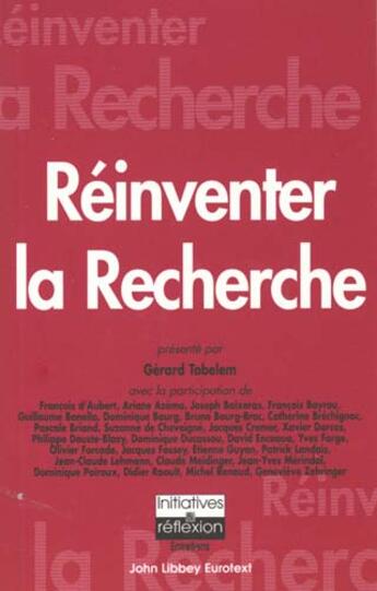 Couverture du livre « Reinventer La Recherche » de Tobelem aux éditions John Libbey