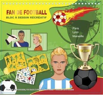 Couverture du livre « Football ; bloc à dessin récréatif » de  aux éditions Cerise Bleue