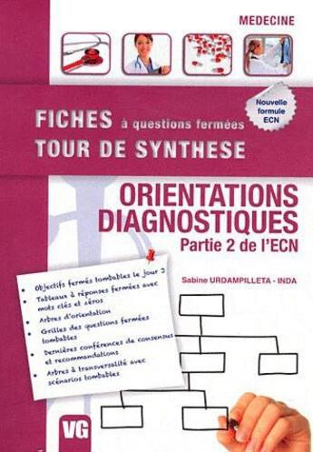 Couverture du livre « Fiches tour de synthese orientations diagnostiques » de S.Urdampilletta aux éditions Vernazobres Grego